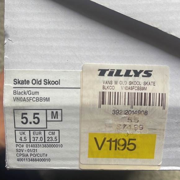 Boys 5.5 vans old school black and brown - Picture 7 of 7